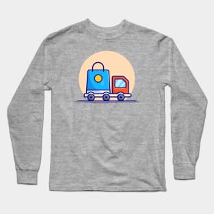 Delivery Package Cartoon Vector Icon Illustration Long Sleeve T-Shirt